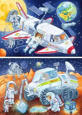 Kinderpuzzle ab 4 Jahren - Reise durch den Weltraum - 24 Teile