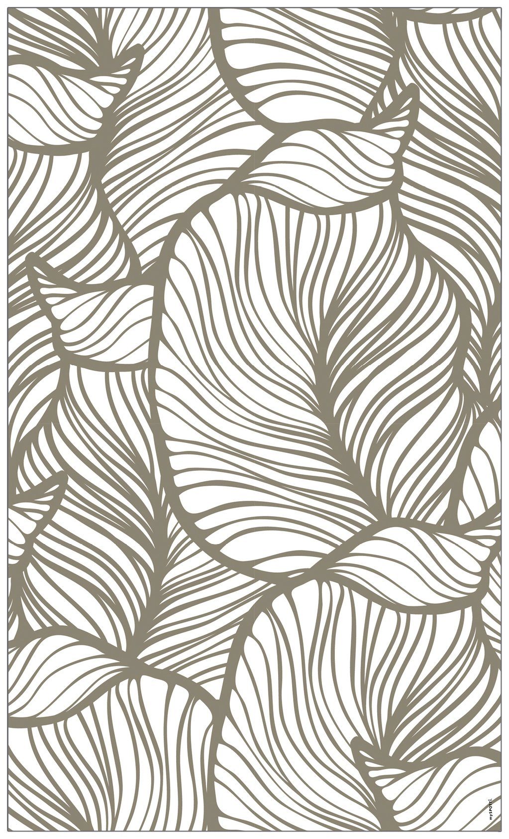 Fensterfolie Look Leaves beige, MySpotti, halbtransparent, glatt, 60 x 100 cm, statisch haftend