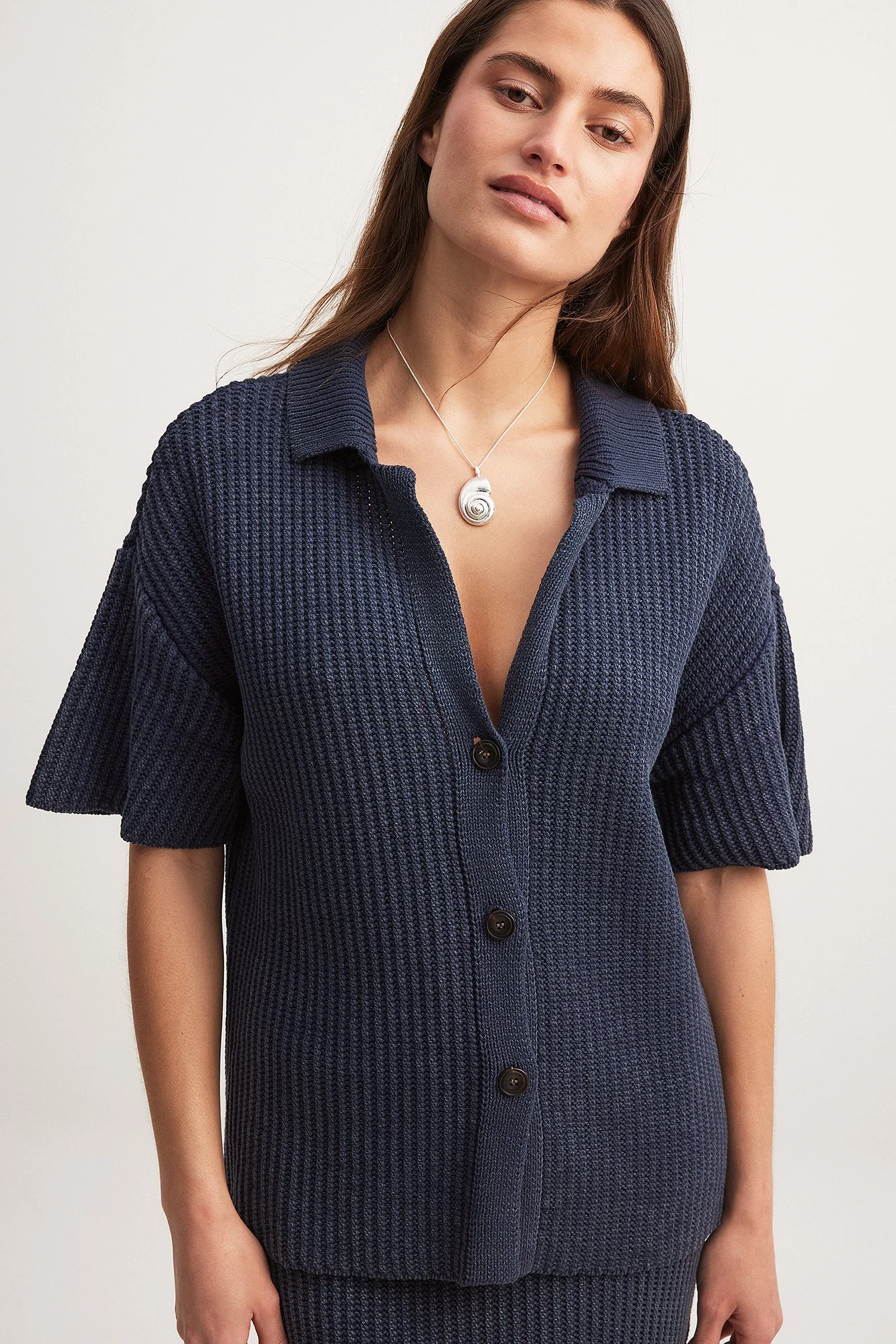 Kurzarm-Strickshirt