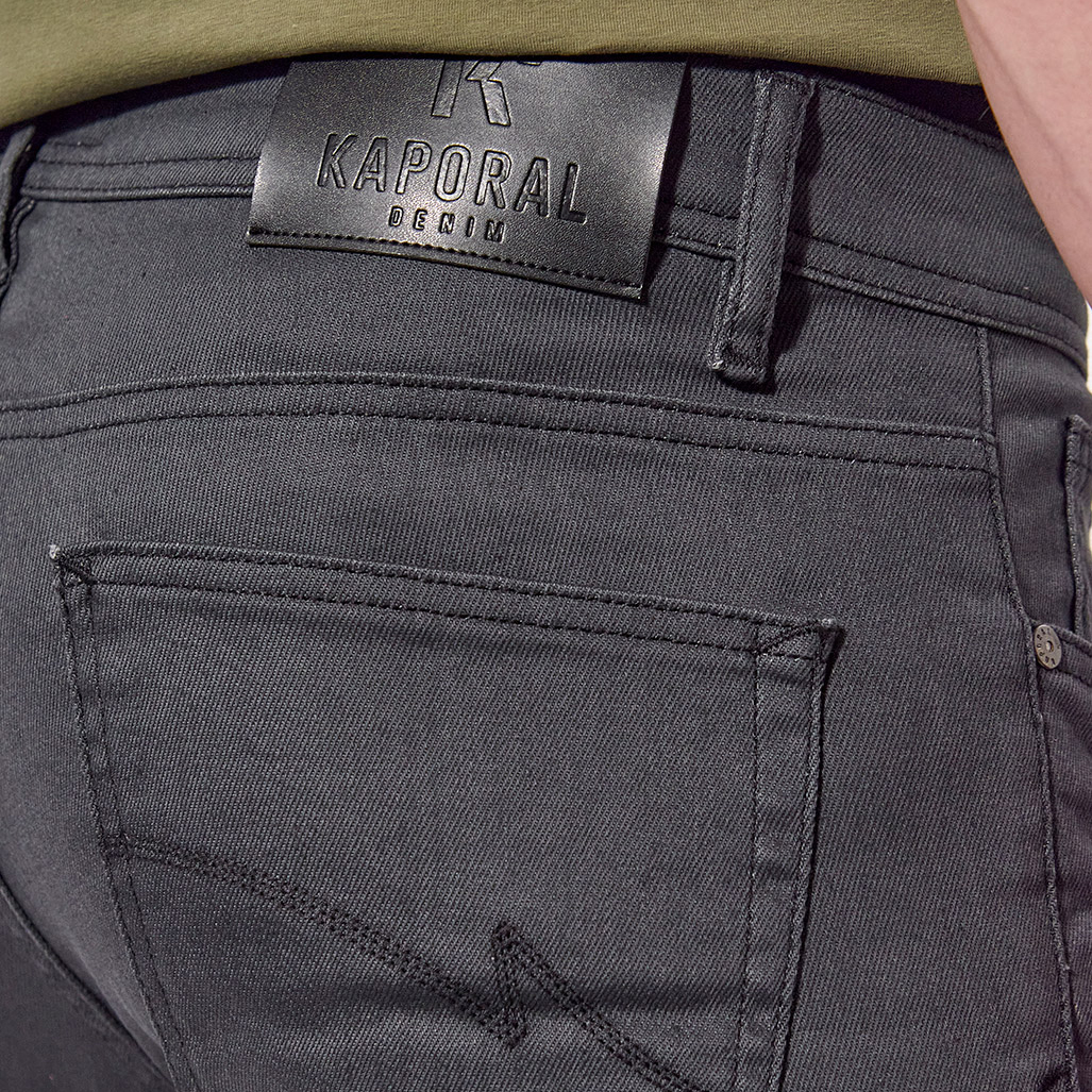 DARKK  Jean slim Homme gris enduit