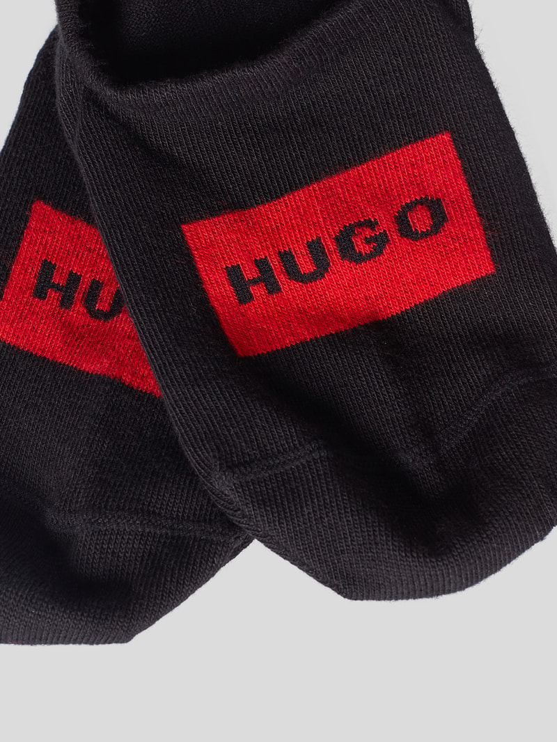 Füßlinge mit Label-Print im 2er-Pack in schwarz