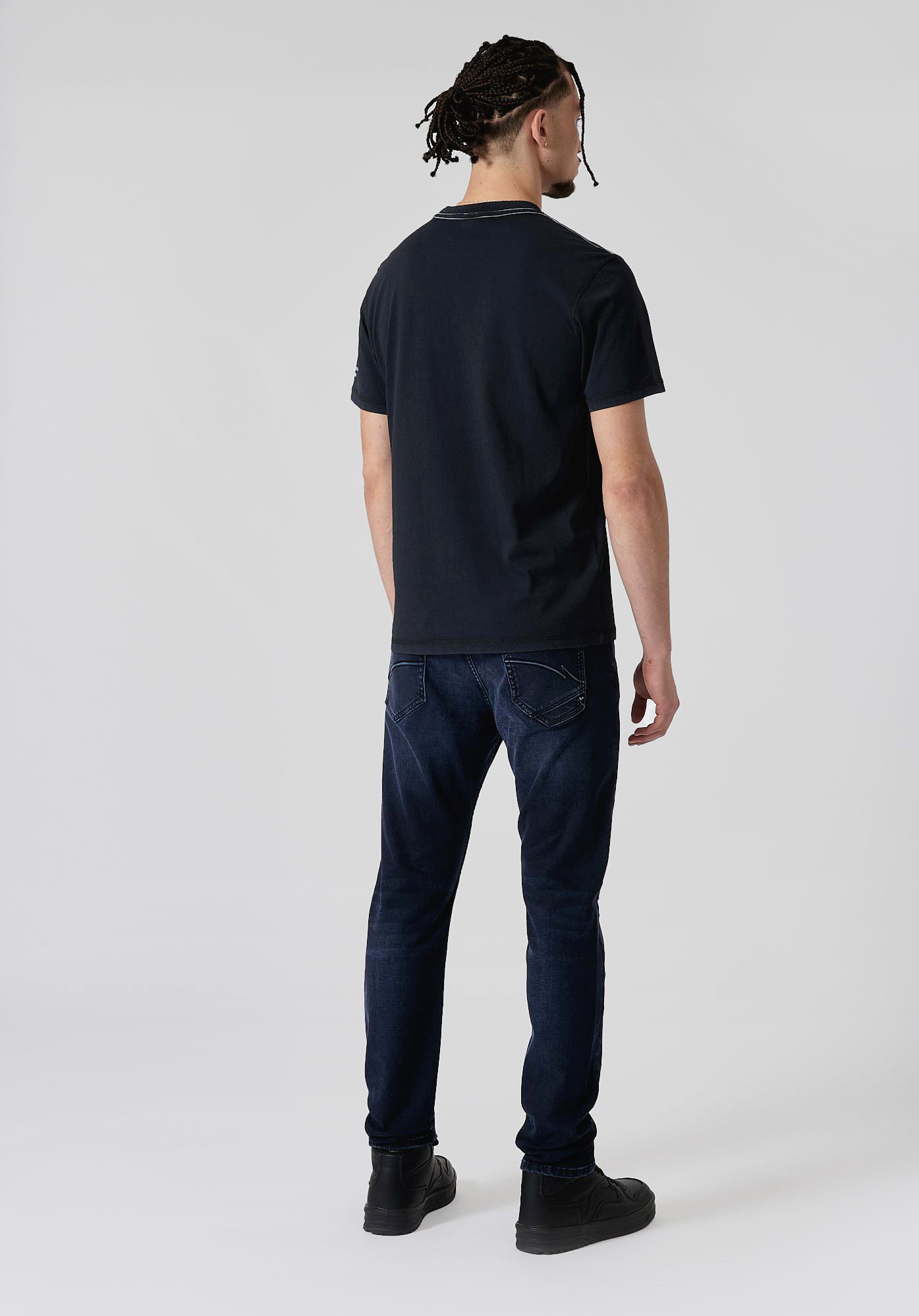 BERTO  T-shirt noir homme 100% coton bio