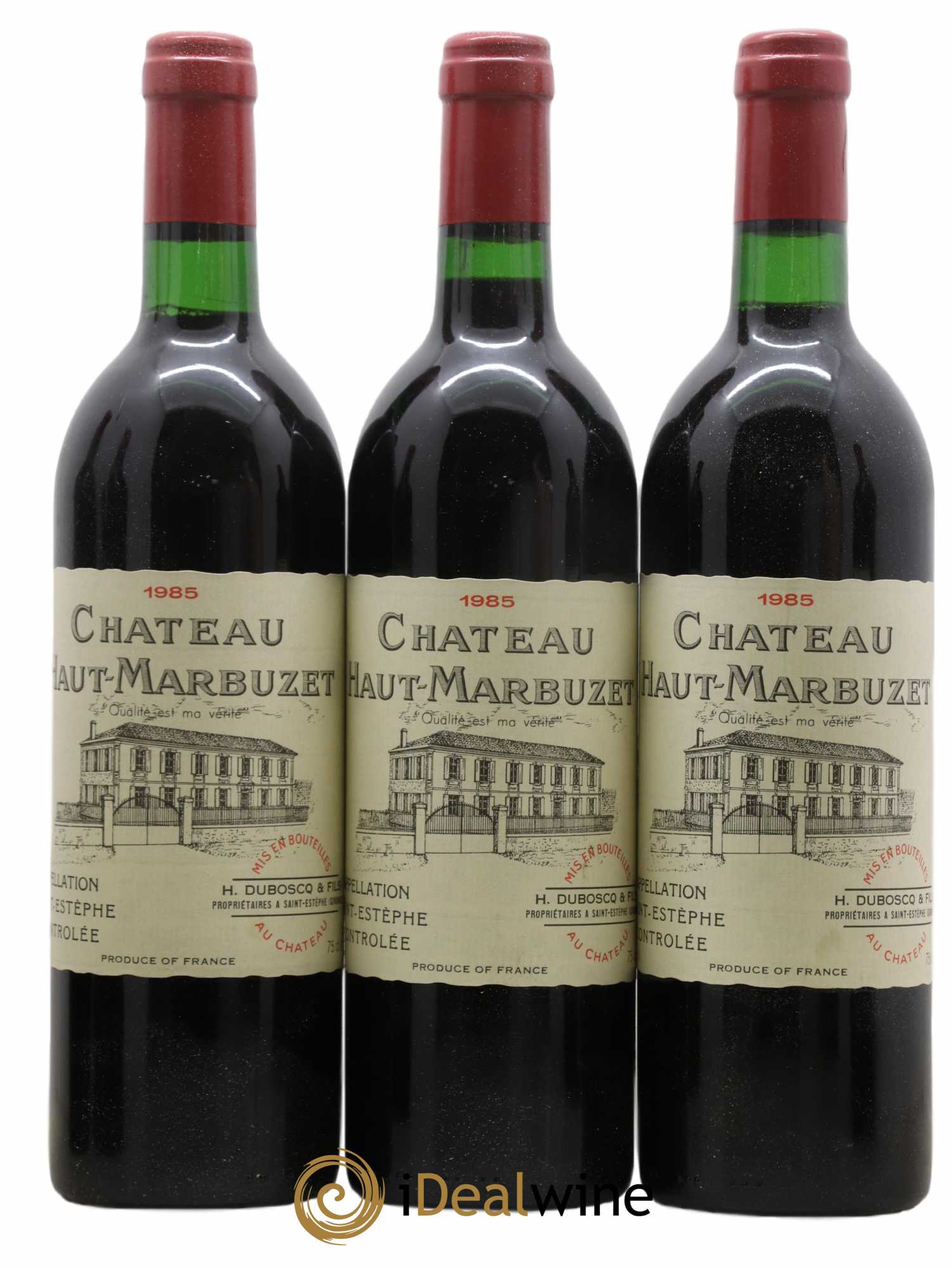 Château Haut Marbuzet  1985 - Lot de 12 Bouteilles