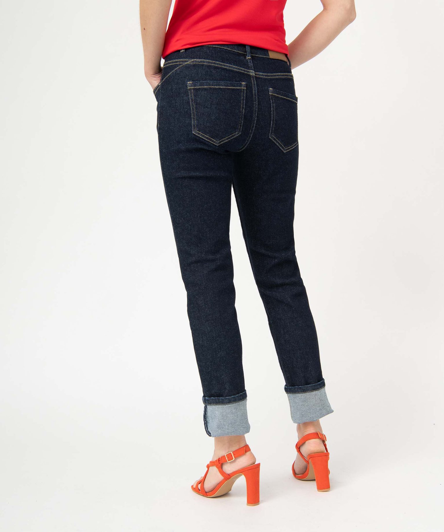 Jean femme coupe Slim coloris délavé brut | GEMO