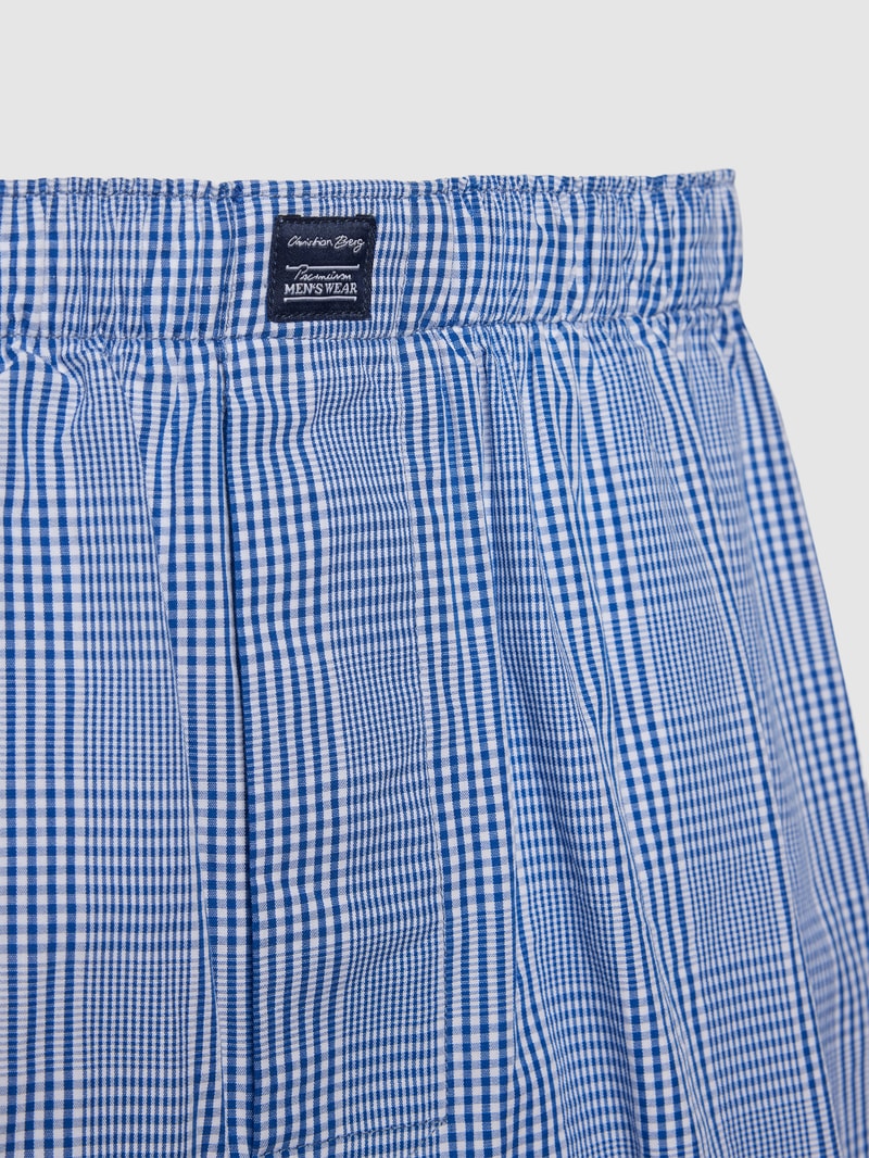 Boxershorts mit Label-Patch im 3er-Pack in royalblau