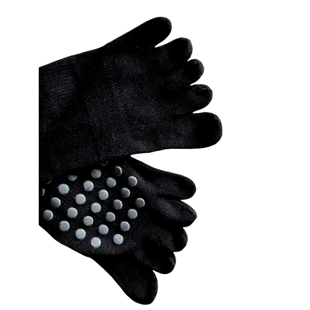 Voxx Prstan a01 schwarz mit weißem ABS rutschfeste Socken
