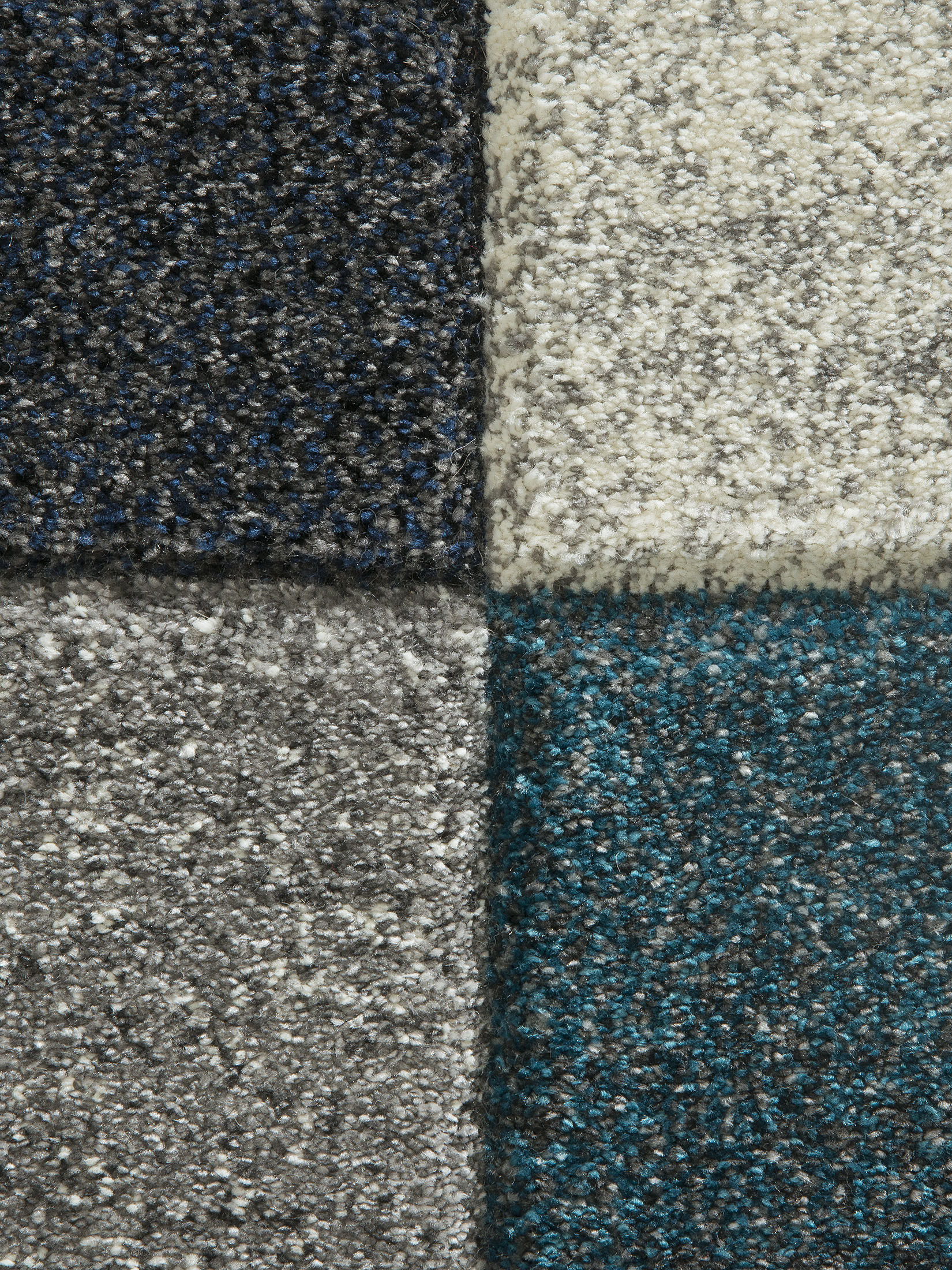 Stampino Moderner Teppich, Blau
