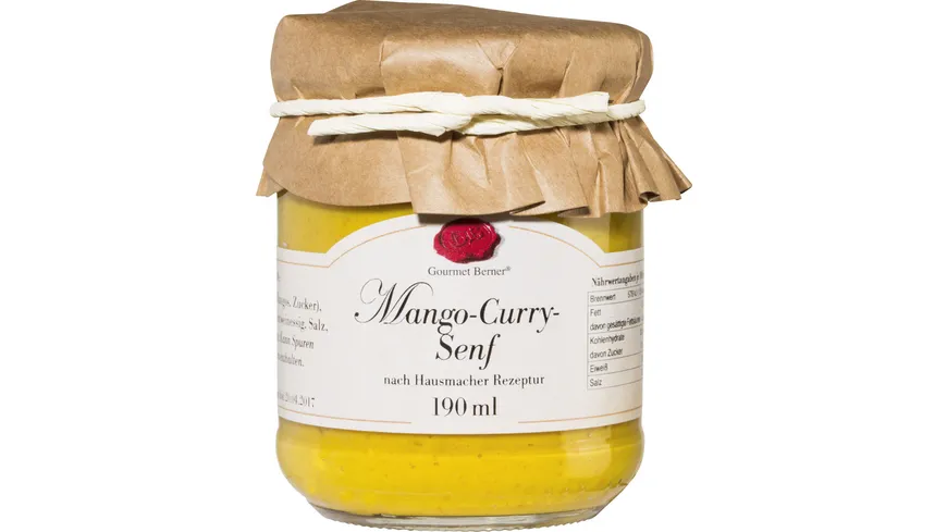 Gourmet Berner Senf Mango & Curry 190 ml