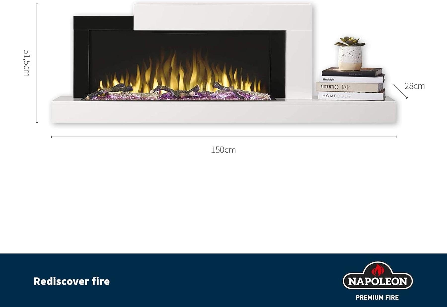 Napoleon Elektrokamin Napoleon Premium Fire Cara, NEFP32-5019W-EU, Fernbedienung, Wandmontage
