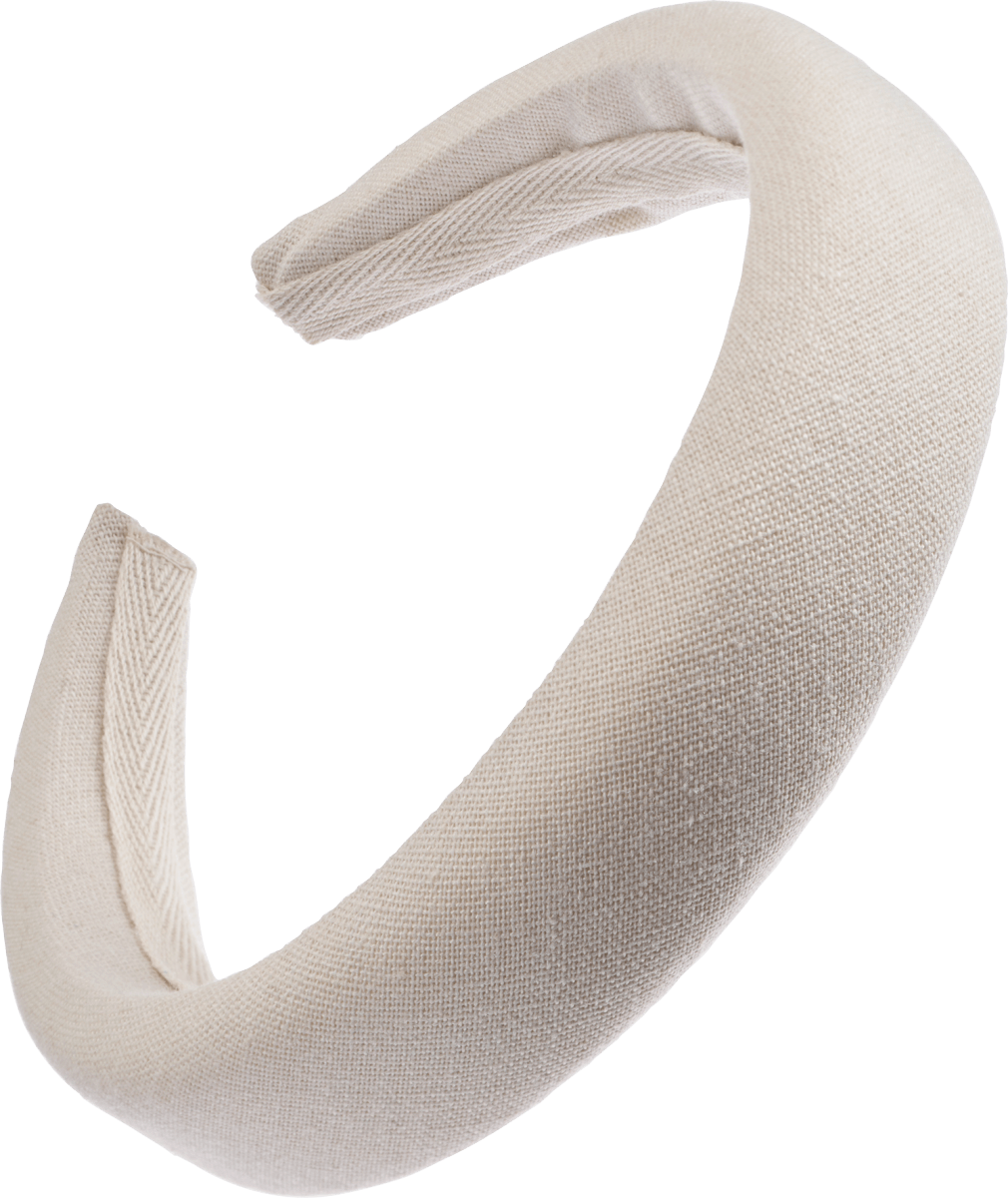 Haarreif aus recyceltem Leinen beige, 1 St