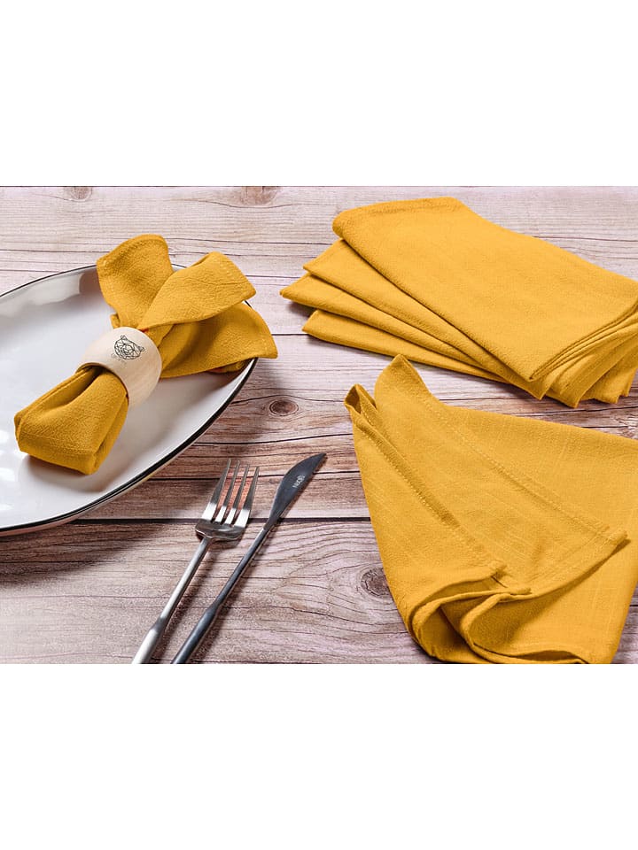Björn 6er-Set: Servietten in Senf - (L)40 x (B)40 cm günstig kaufen onesize