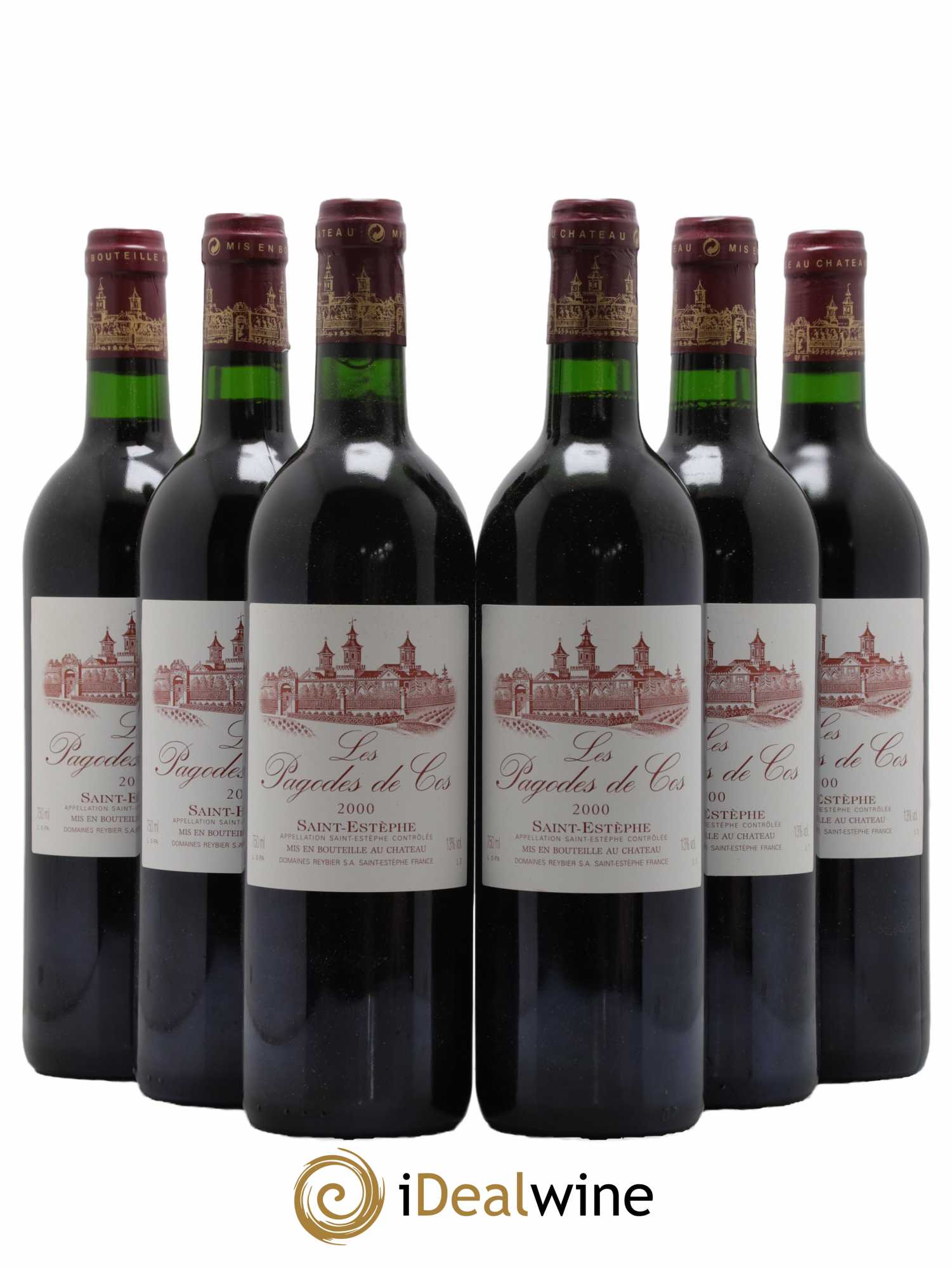 Les Pagodes de Cos Second Vin  2000 - Lot de 6 Bouteilles