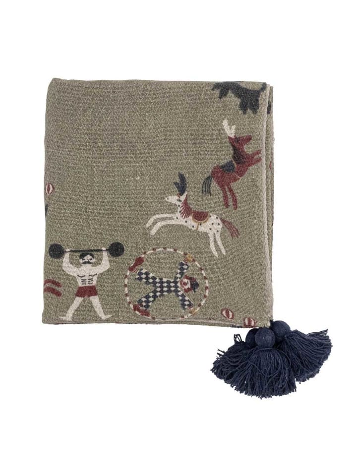 Bloomingville Decke LOOME Grün mit Zirkus Motiv 160x130 cm günstig kaufen onesize