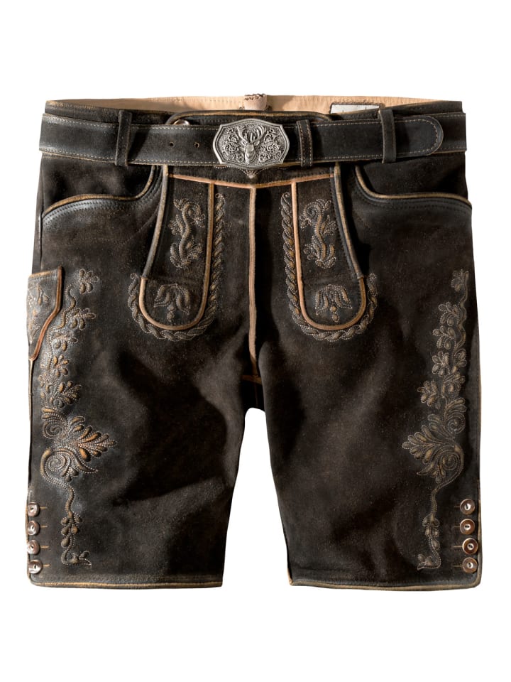 Stockerpoint Lederhose Oliver in dunkelbraun günstig kaufen