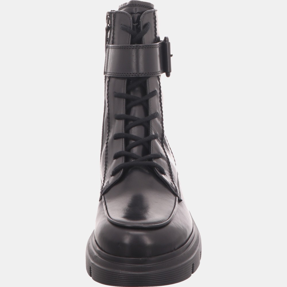 PAUL GREEN Stiefeletten schwarz Schnürboots mit Reißverschluß