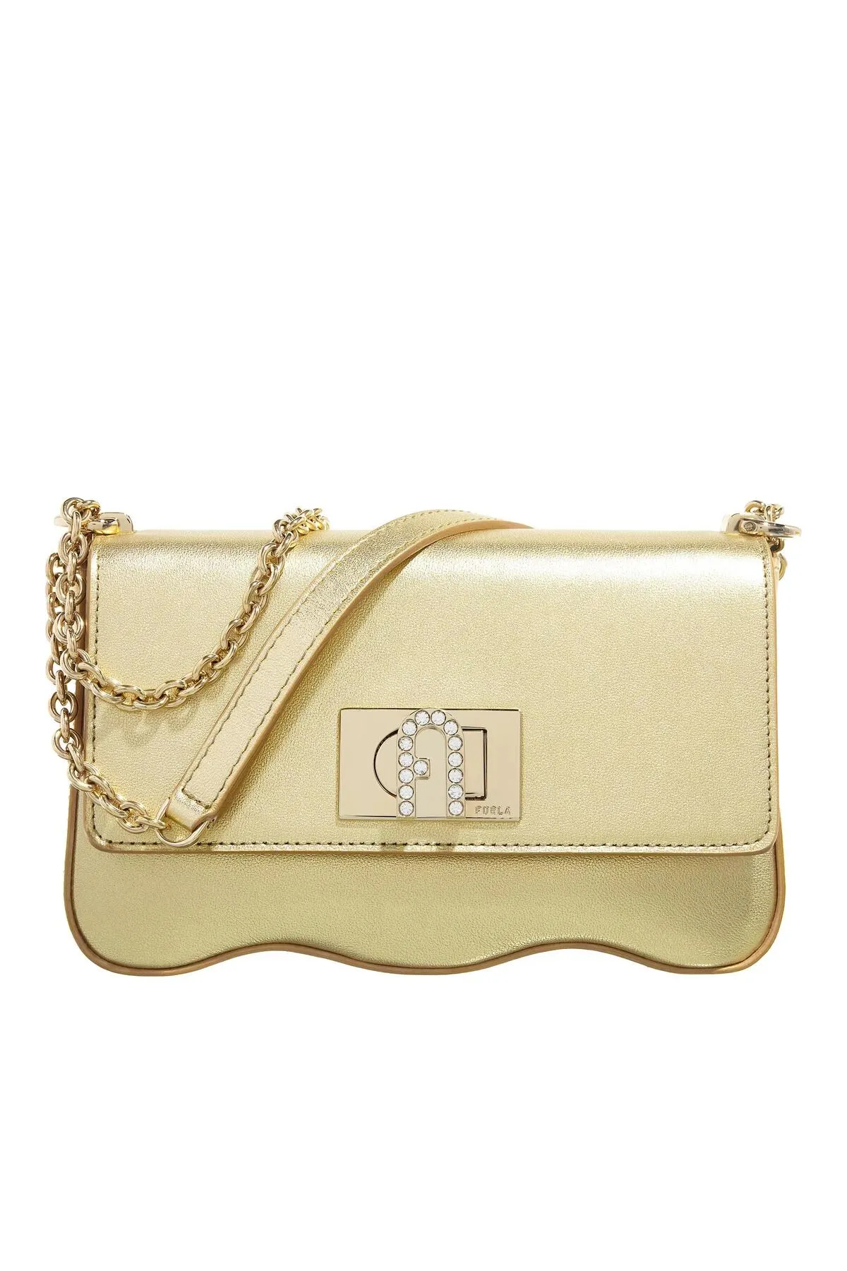FURLA  1927 Mini-Umhängetasche in Wellenfarbe Gold