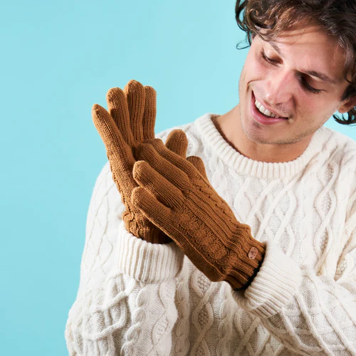 Creamy Gin Brown Gloves