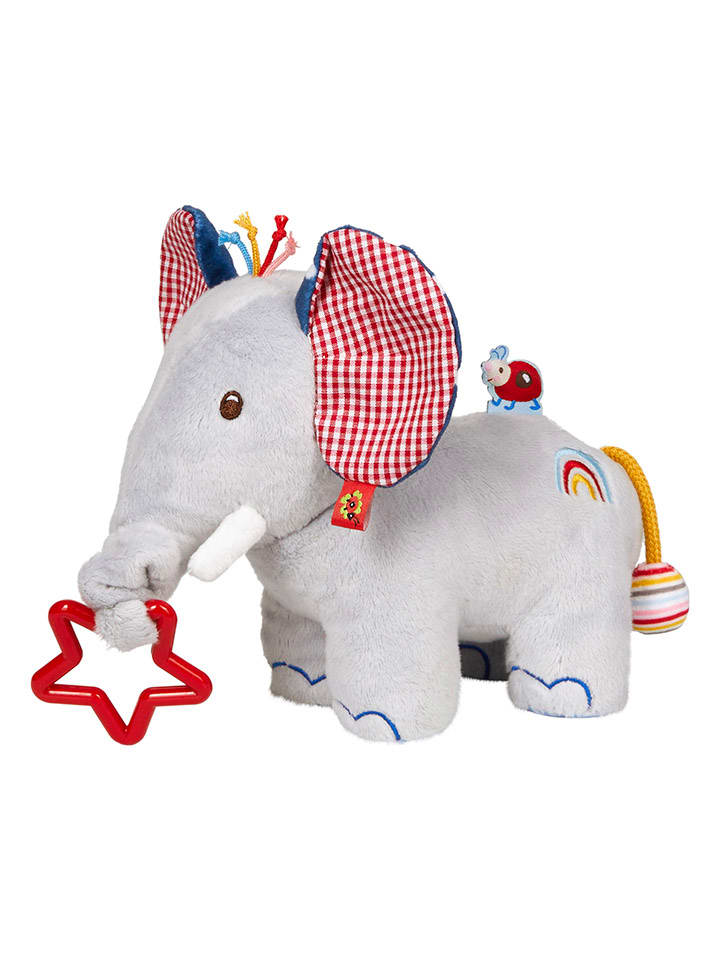 Die Spiegelburg Activity-Elefant in Weiß/ Rot - ab Geburt günstig kaufen onesize