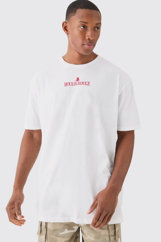 Oversize T-Shirt mit lizenziertem Moulin Rogue Print