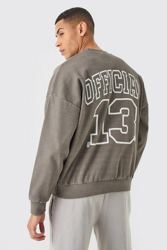 Geripptes Oversize Sweatshirt