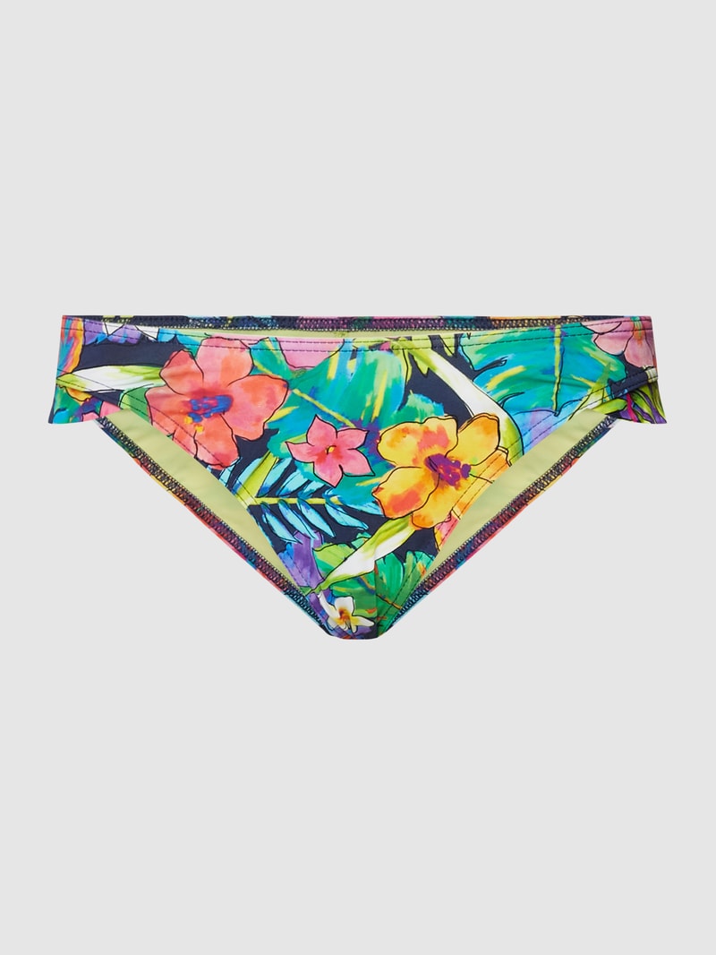 Bikini-Slip mit Allover-Print Modell 'BAILA LEILANI' in marineblau