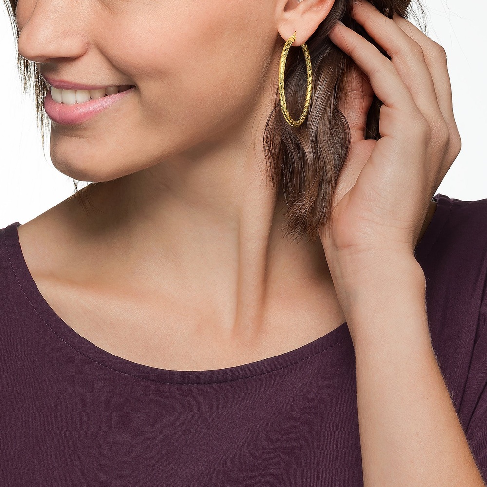 Valeria Créoles 375 Or jaune Boucles d'oreilles