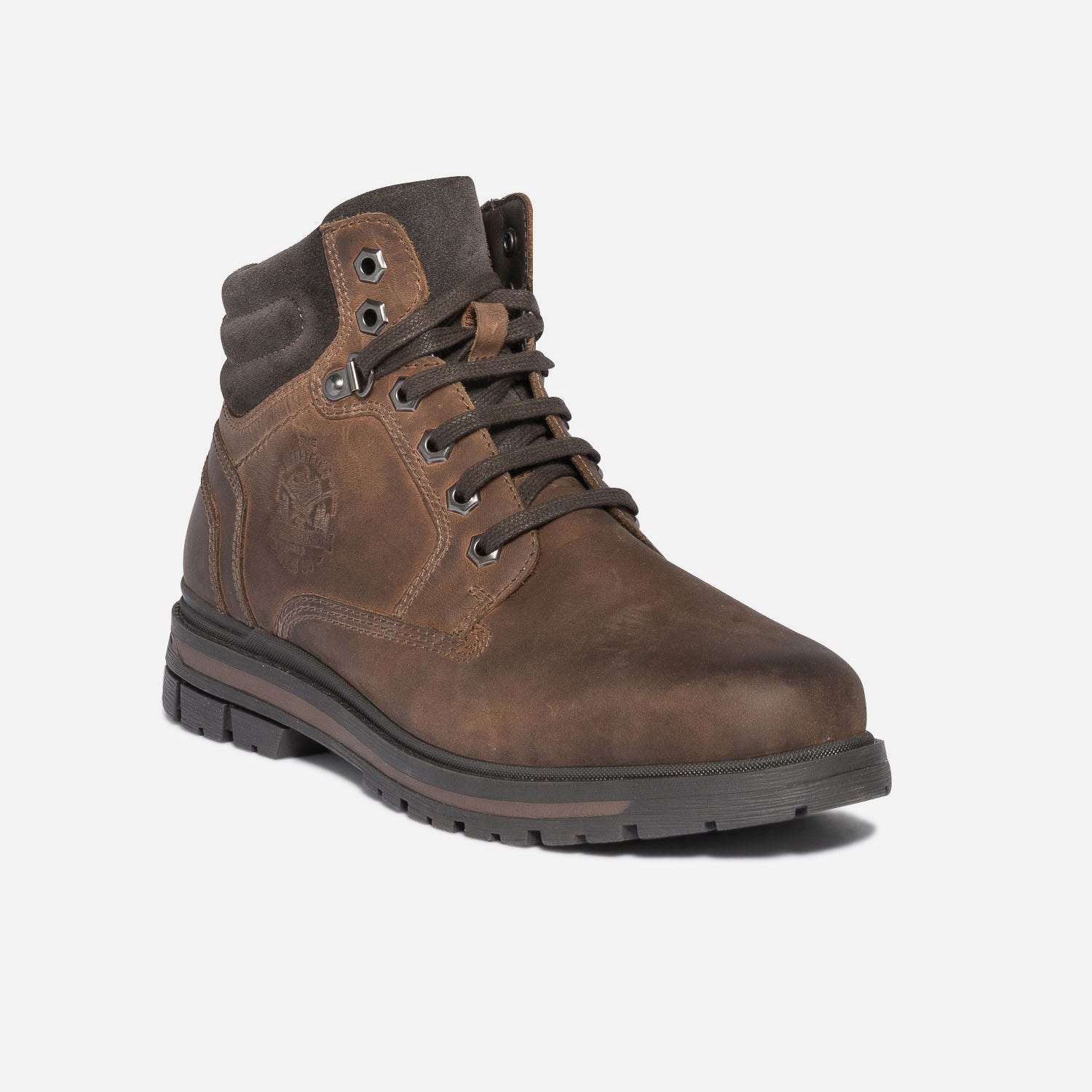 Boots à lacet marron en cuir