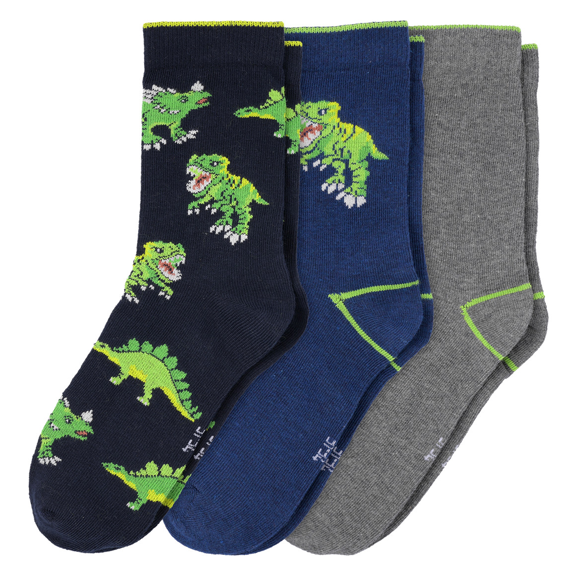 3 Paar Jungen Socken mit Dino-Motiven