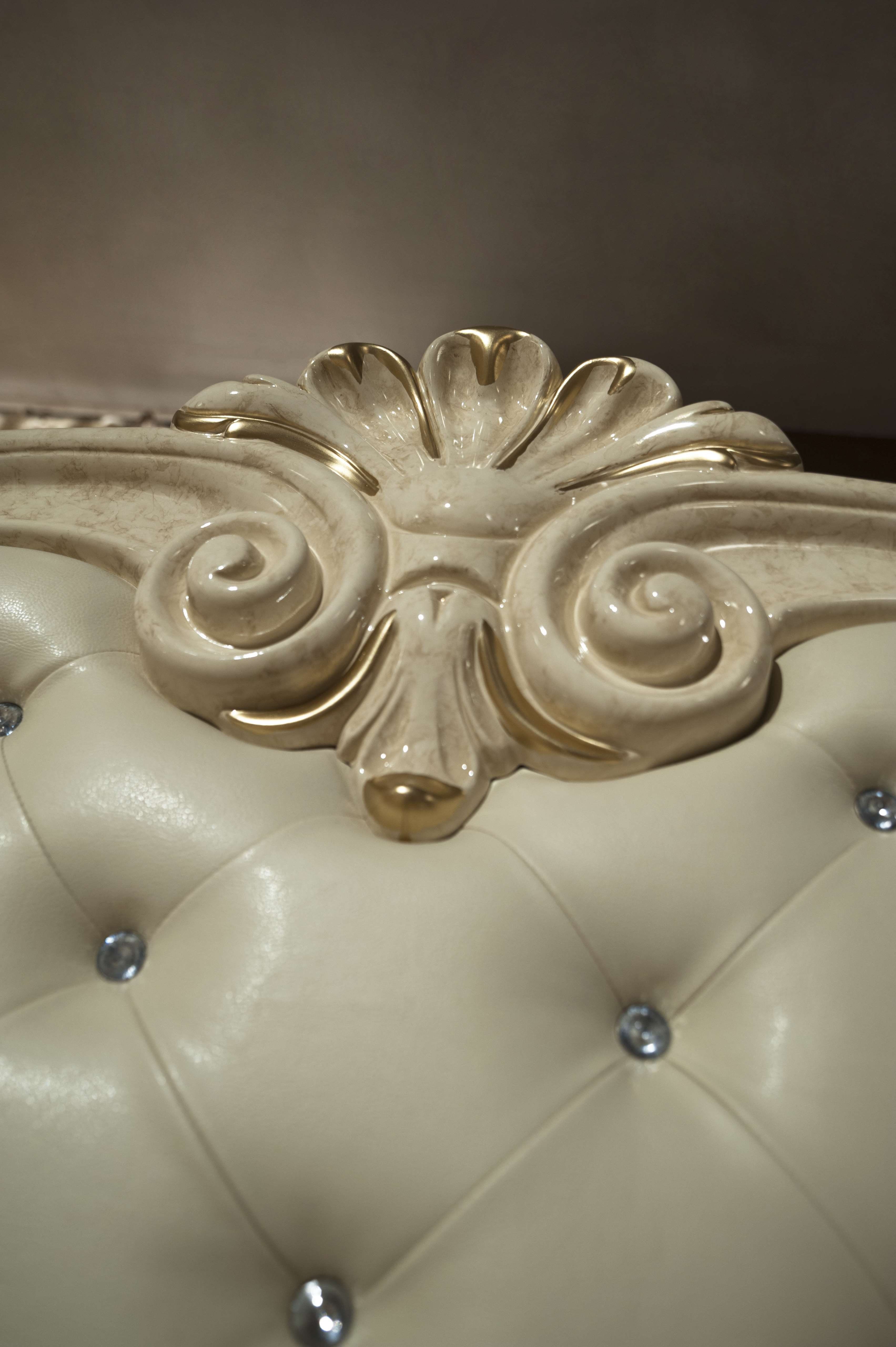 Interdesign24 Schlafzimmer-Set Lavinia, im klassischen Barock Stil Beige Hochglanz 6-Teilig