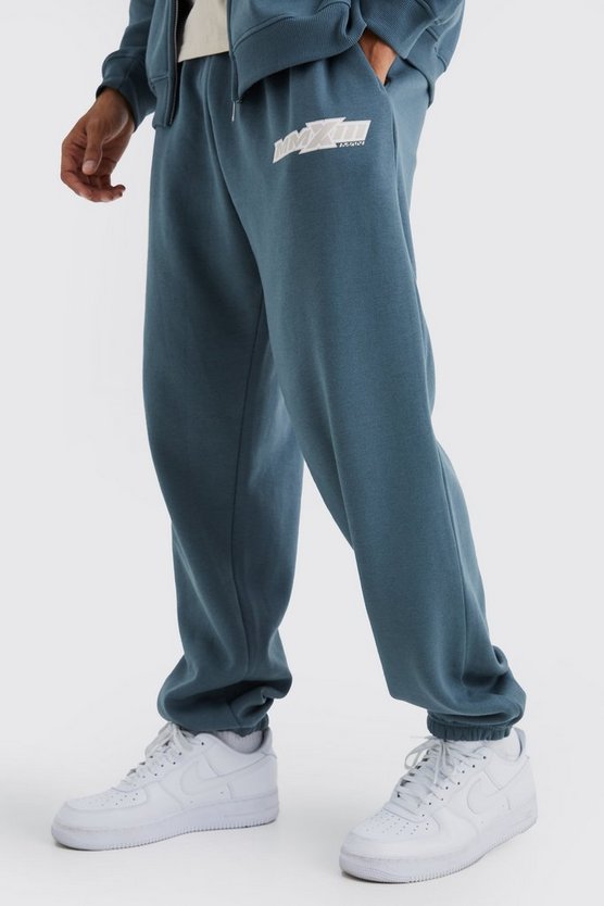 Oversize Jogginghose mit Moto-Print