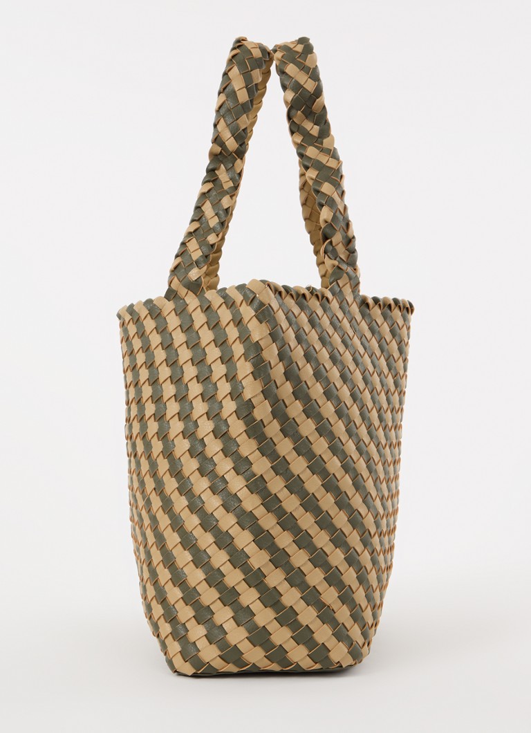 Bolsa de compras reversível Ilse Jacobsen com detalhes trançados