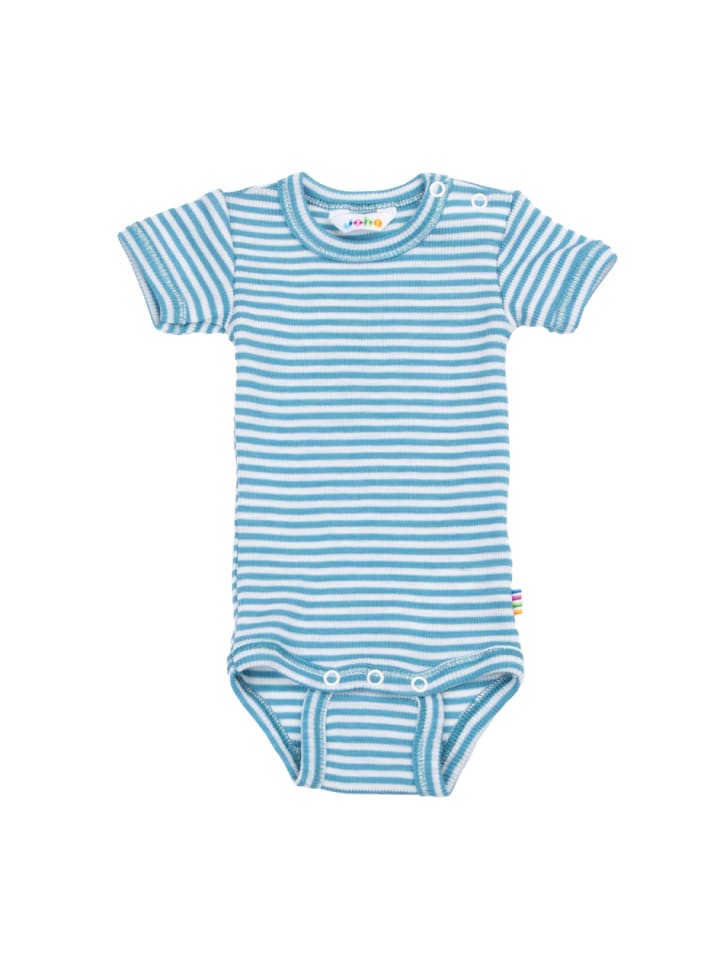 Joha Kurzarmbody aus Merinowolle/Seide in blue günstig kaufen