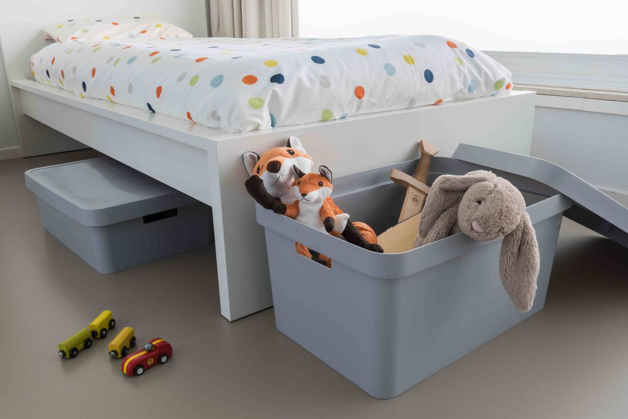 Curver 3-er Set INFINITY Box mit Deckel 45L hellgrau