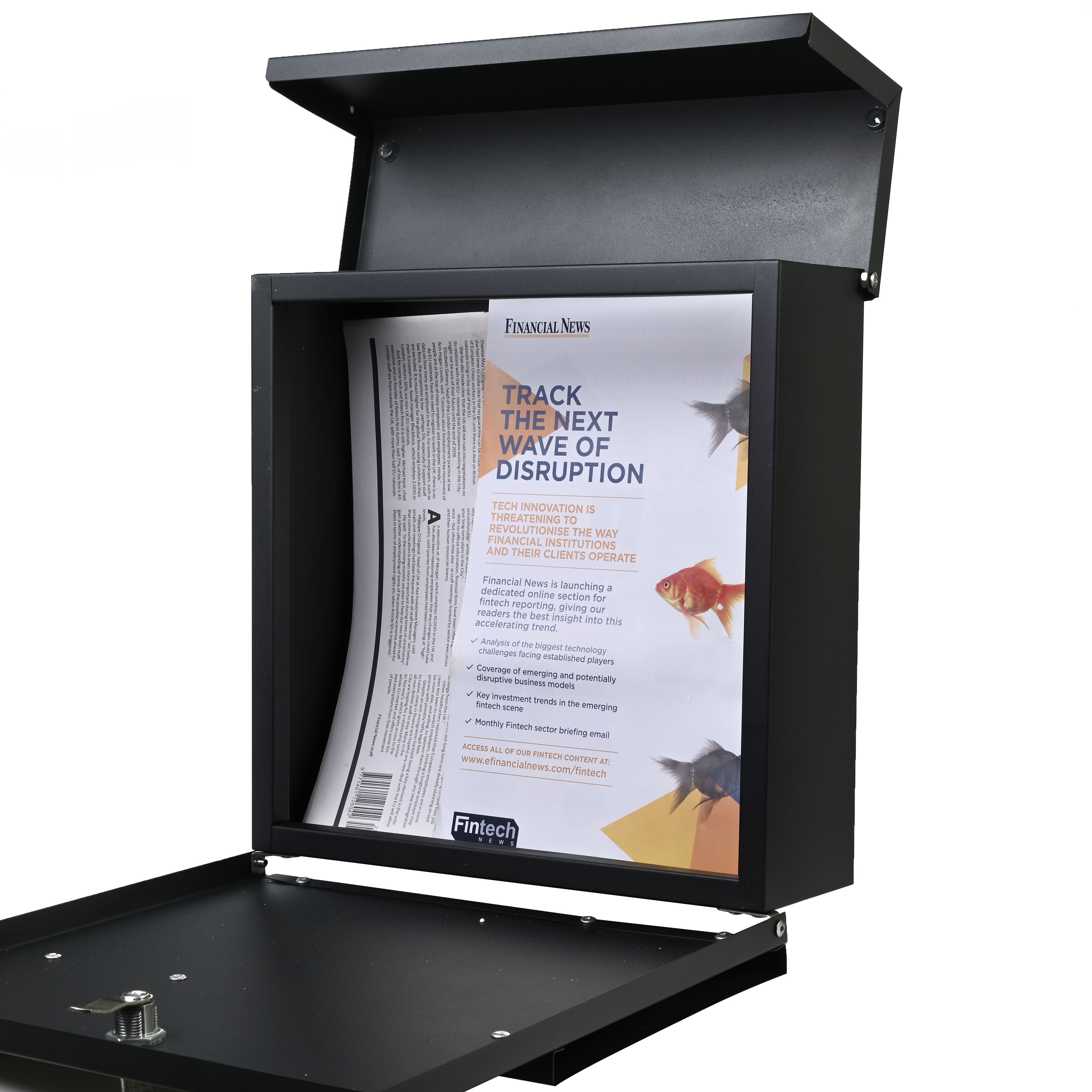 Zedelmaier Wandbriefkasten Briefkasten,Verzinkt Postkasten mit Namensschild,Inkl. Montagematerial (MB32-1BK), Zylinderschloss