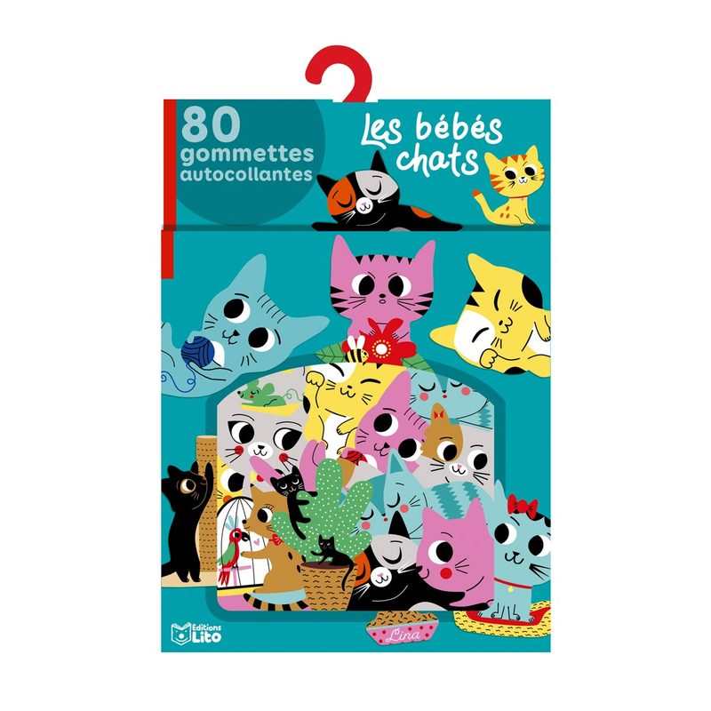 80 gommettes les bébés chats - Lito