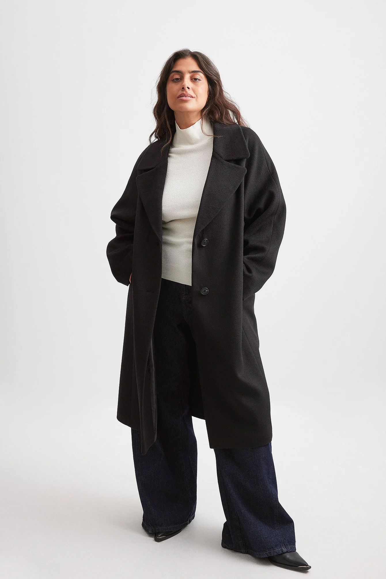 Oversize Mantel aus Wollmischung