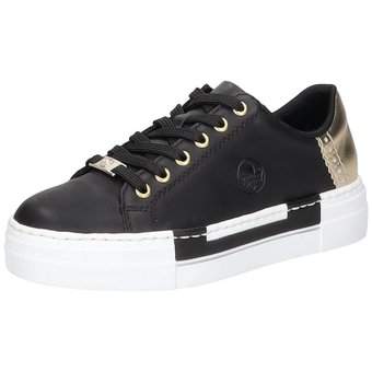 Rieker Plateau Sneaker in schwarz