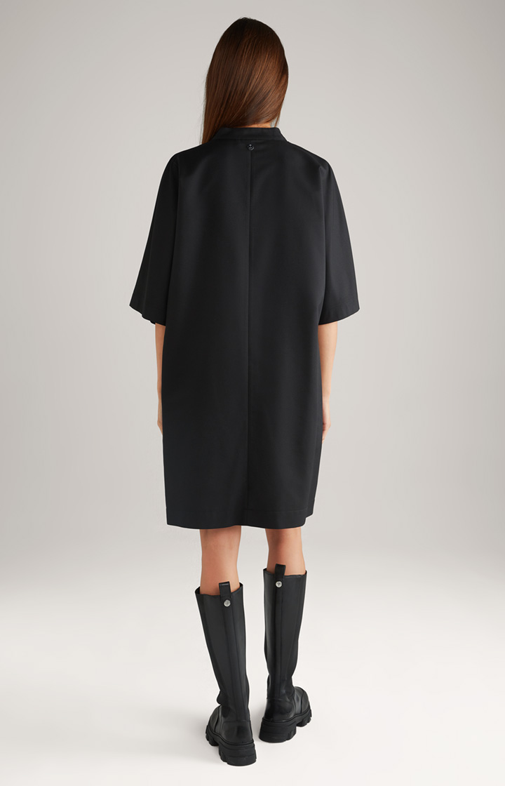 Twill-Kleid in Schwarz