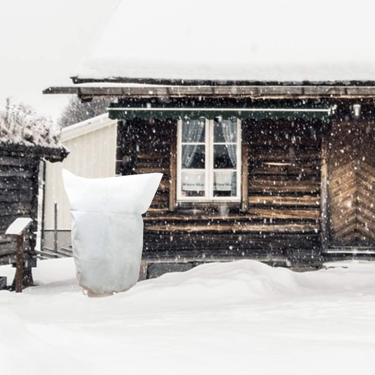 Blusmart Winterschutzvlies Winterschutz für Pflanzen, (Pflanzenschutzsack Frostschutz Pflanzen, 1-St., verdicken Reißfest Wiederverwendbar Frostschutz), Winterschutz für Kübelpflanzen mit Reißverschluss Zugband