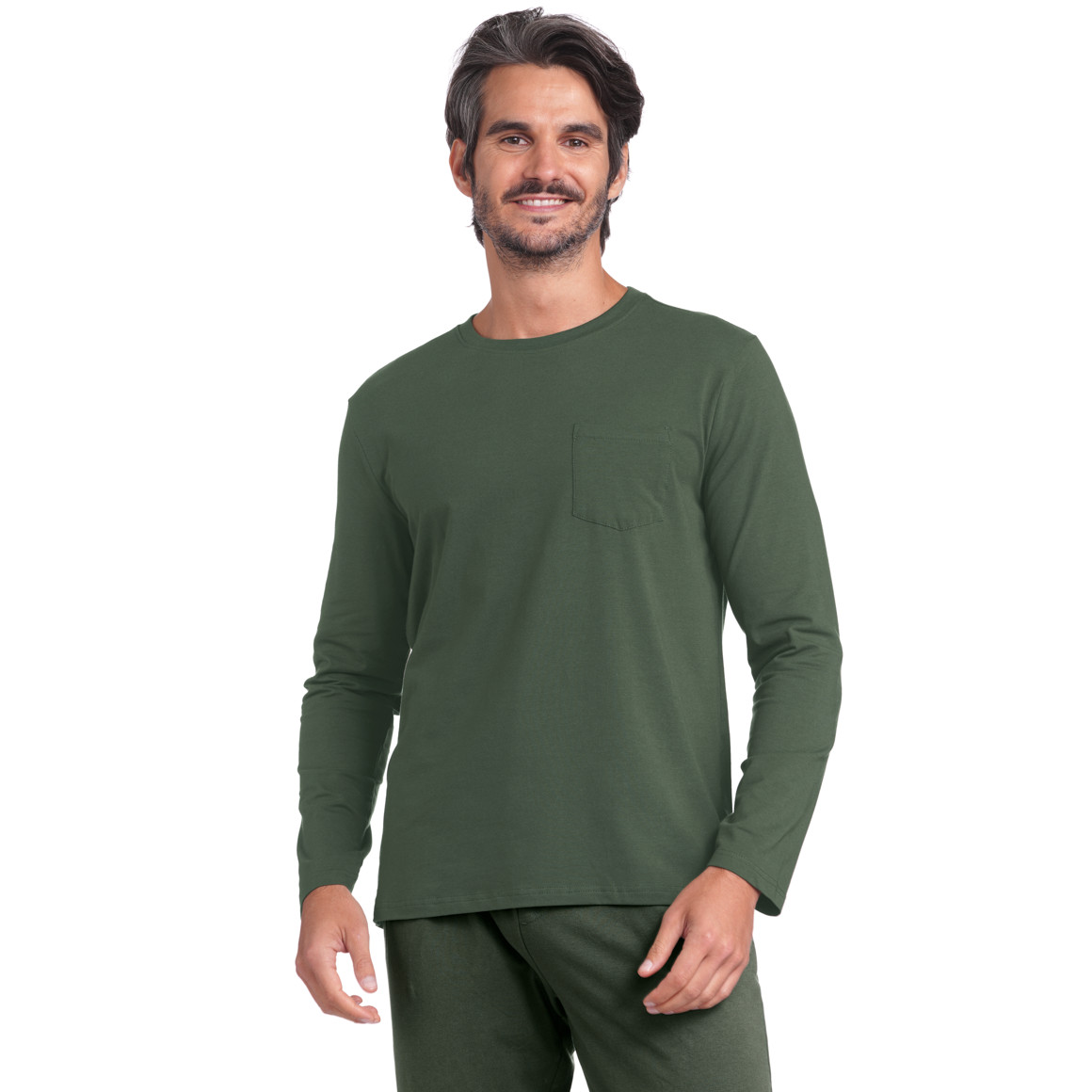 Herren Schlafshirt mit Brusttasche