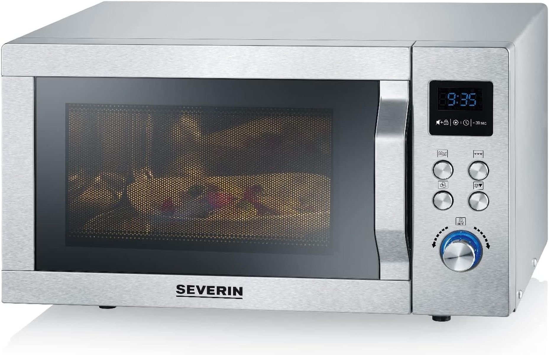 Severin Mikrowelle Mikrowelle mit Grill Heißluftfunktion Pizzafunktion 25 L Display 3in1, Mikrowelle, Grill, Heißluft, 25,00 l