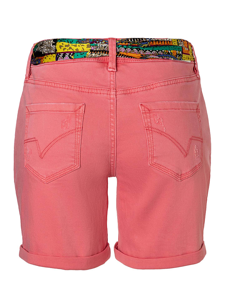 Timezone Jeans-Shorts in Rot günstig kaufen