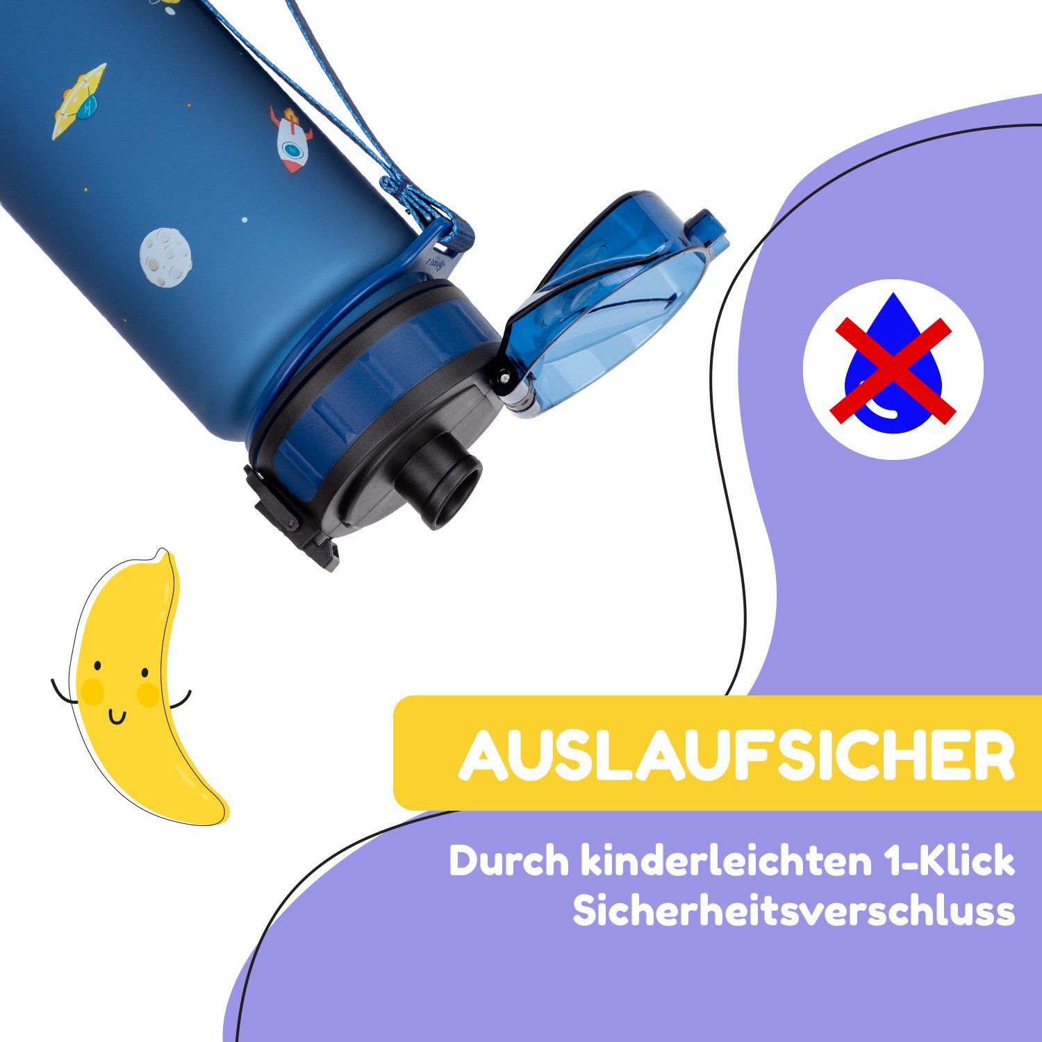 Klarstein Trinkflasche schmatzfatz Trinkflasche