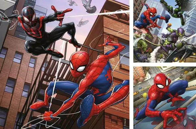 Kinderpuzzle ab 5 Jahren - Spider-Man beschützt die Stadt - 49 Teile