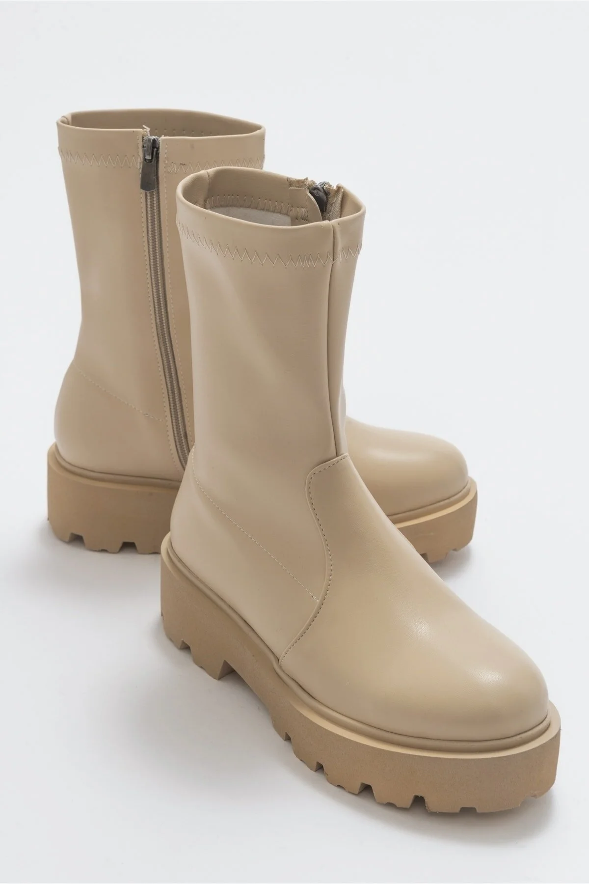 LuviShoes  Rush Beige Damenstiefel