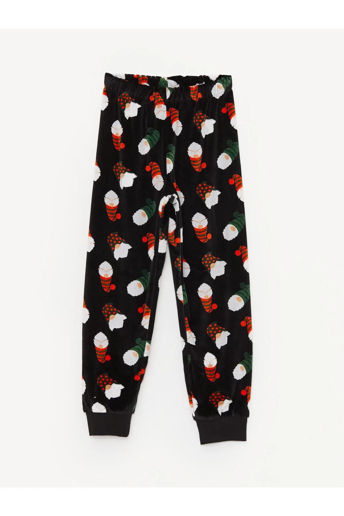 LC Waikiki  Jungen-Pyjama-Set aus Samt mit Rundhalsausschnitt und Neujahrsmotiv