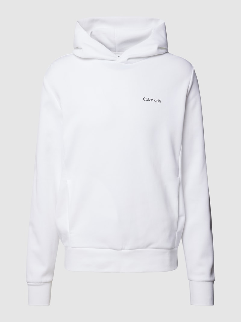 Hoodie mit seitlichen Eingrifftaschen in weiß