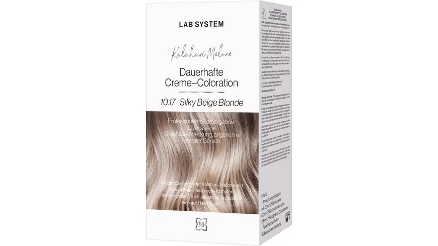 LAB SYSTEM Dauerhafte Creme-Coloration 10.17 - silky beige blonde