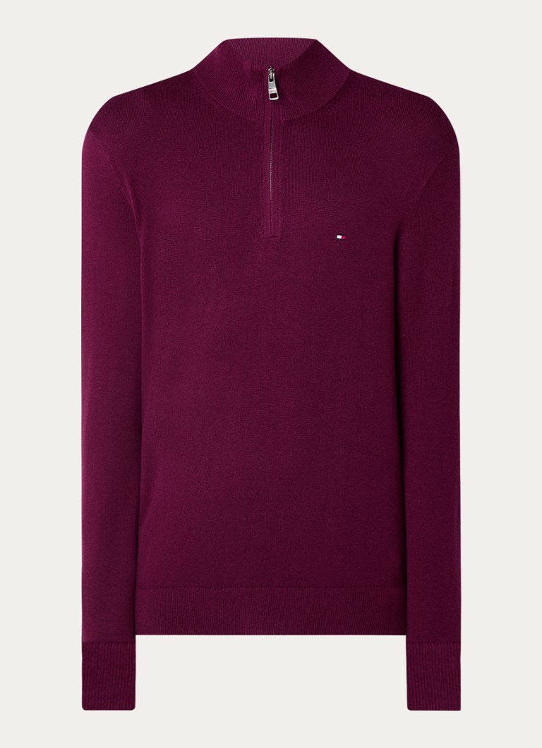 Tommy Hilfiger Pima fine-knit sweater in cashmere blend with logo embroidery