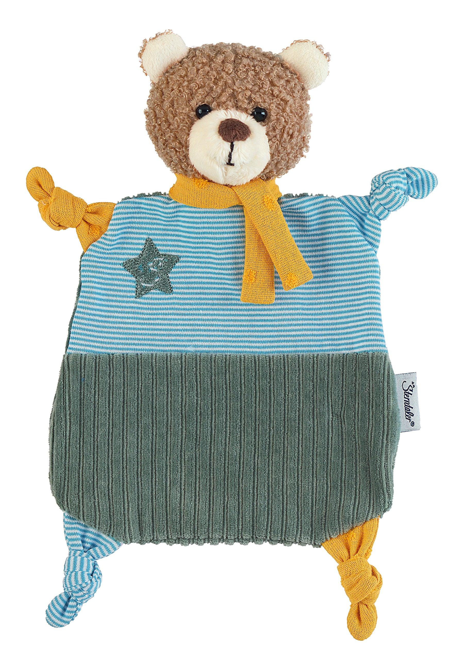 Schmusetuch Bär Ben in Dunkelgrün, 27 cm